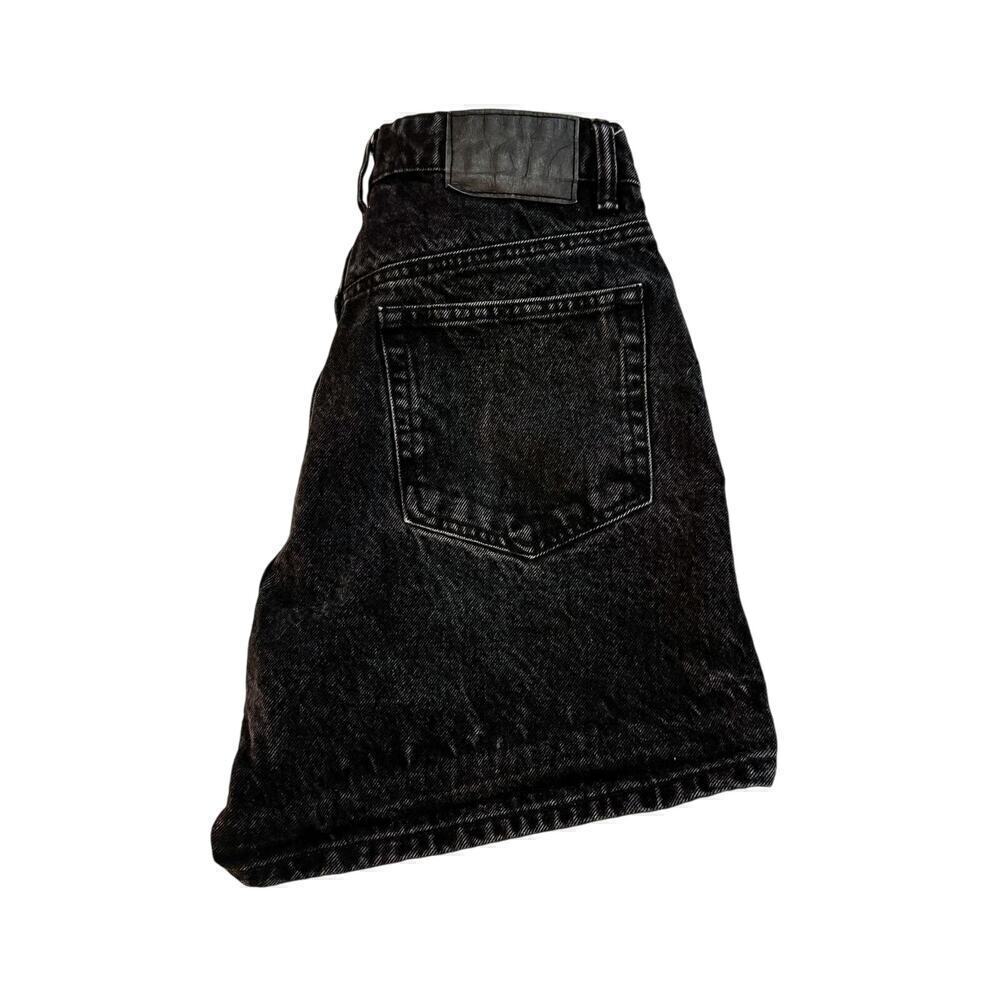 Zara Charcoal Gray Wash Denim Black Shorts Size 4